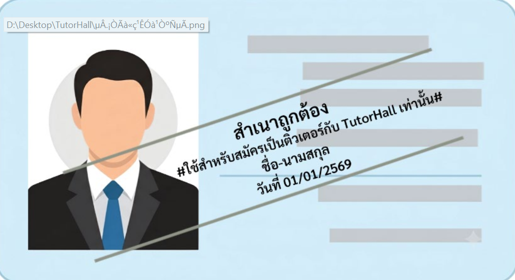 ตัวอย่างการเซ็นสำเนาถูกต้อง